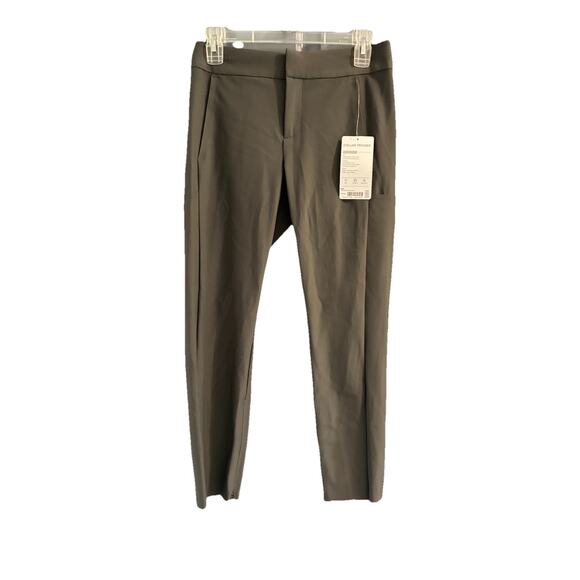 ATHLETA Women's Stella Trouser Arbor Olive Ankle Zip Pants Size 6p - Picture 1 of 7